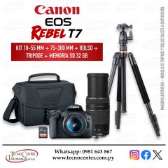 Cámara Canon EOS Rebel T7 Kit Full